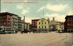 Market Square and College Hill Postcard