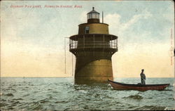 Duxbury Pier Light in Harbor Postcard