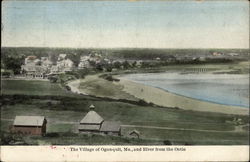 The Village of Ogunquit and River from the Ontio Postcard