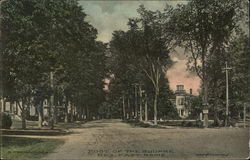 Evening View at Foot of the Square Belfast, ME Postcard Postcard Postcard