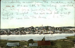 View of Town and Harbor Lubec, ME Postcard Postcard Postcard