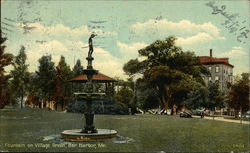 Fountain on Village Postcard