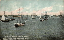 Portland Harbor after a Storm Maine Postcard Postcard Postcard