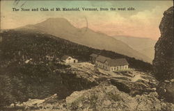 The Nose and Chin of Mt. Mansfield, Vermont, from the west side. Postcard