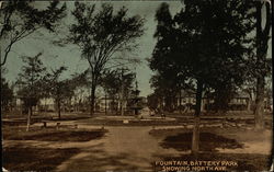 Fountain, Battery Park Burlington, VT Postcard Postcard Postcard