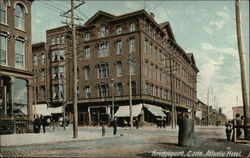 Street View of Atlantic Hotel Bridgeport, CT Postcard Postcard Postcard