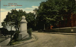 Charter Oak Place and Monument Postcard