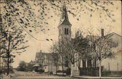 Street View of Lutheran Church, Long Island Postcard