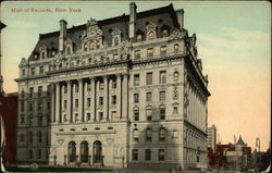 Street View of Hall of Records Postcard