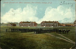 Parade Ground and Men's Quarters at Fort Ontario Oswego, NY Postcard Postcard Postcard