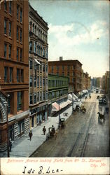 Baltimore Avenue looking North from 8th Street Postcard