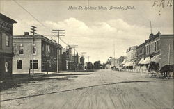 Main Street Looking West Armada, MI Postcard Postcard Postcard