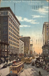 Junction of Telegraph Avenue and Broadway Postcard