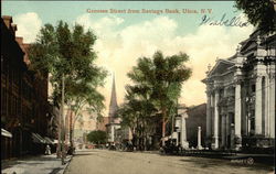 View of Genesee Street from Savings Bank Postcard