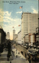 42nd Street West from Fifth Avenue Postcard