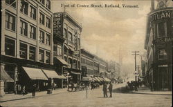 Foot of Center Street Rutland, VT Postcard Postcard Postcard