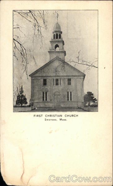 First Christian Church Swansea, MA Postcard