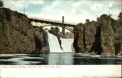 Chasm Bridge, Passaic Falls Paterson, NJ Postcard Postcard Postcard