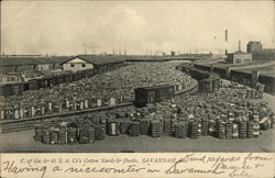 C. of Ga & O.S.A. Co's Cotton Yards and Docks Postcard