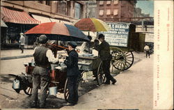 New York Street Life, Ice Cream Vendors New York City, NY Postcard Postcard Postcard