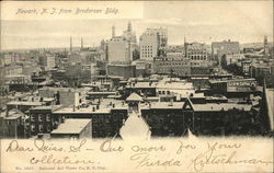 View of Newark, NJ from Brodorsen Building New Jersey Postcard Postcard Postcard