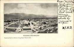 Aerial View of Paonia, Colorado Postcard Postcard Postcard