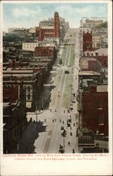 California Street Hill showing St. Mary's Church Postcard