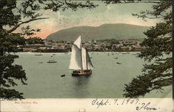 Scenic View of Boats on the Water Postcard