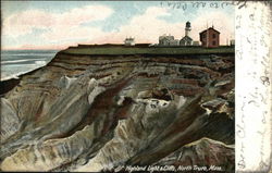 Highland Light and Cliffs North Truro, MA Postcard Postcard Postcard