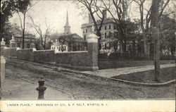 "Linden Place", Residence of Col. S.P. Colt Postcard