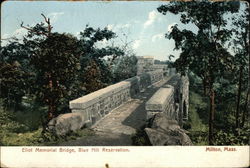 Eliot Memorial Bridge, Blue Hill Reservation Postcard