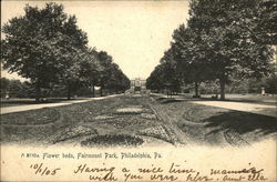 Flower Beds, Fairmount Park Philadelphia, PA Postcard Postcard Postcard