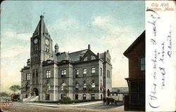 Street View of City Hall Postcard