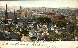 View South-West from High School Fall River, MA Postcard Postcard Postcard