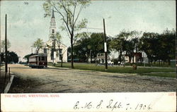 The Square Wrentham, MA Postcard Postcard Postcard