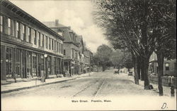 View of Main Street Franklin, MA Postcard Postcard Postcard