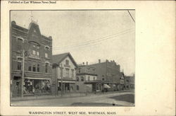 Washington Street, West Side Whitman Business College Postcard