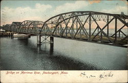 Bridge on Merrimac River Postcard