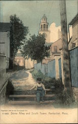 Stone Alley and South Tower Nantucket, MA Postcard Postcard Postcard