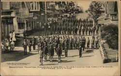 Brockton, Taunton, Mansfield and Fall River Cadets, 1905, Circuit Avenue Oak Bluffs, MA Postcard Postcard Postcard