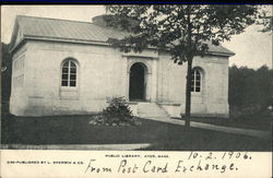 Public Library Ayer, MA Postcard Postcard Postcard