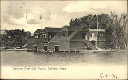 Dedham Boat Club House Massachusetts Postcard Postcard Postcard