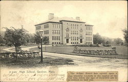 High School in Gardner, Mass Postcard