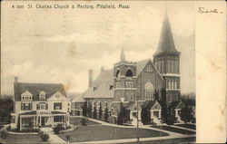 St. Charles Church & Rectory Postcard