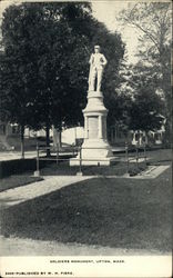 Soldiers Monument Upton, MA Postcard Postcard Postcard