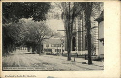 Library and Summer Street Postcard