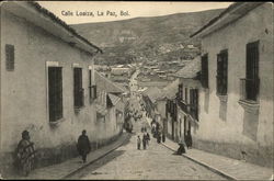 VIew Along Calle Loaiza La Paz, Bolivia Postcard Postcard