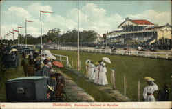 Spectators at Maronas National Hippodrome, Montevideo Uruguay Postcard Postcard