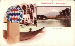 S. S. Manchuria Mt. Fuji, Japan Postcard Postcard