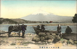 Mt. Fuji from Fuji River. Postcard